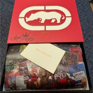 Marc Ecko Red and White Graphic Box signed by Marc Ecko in 2023